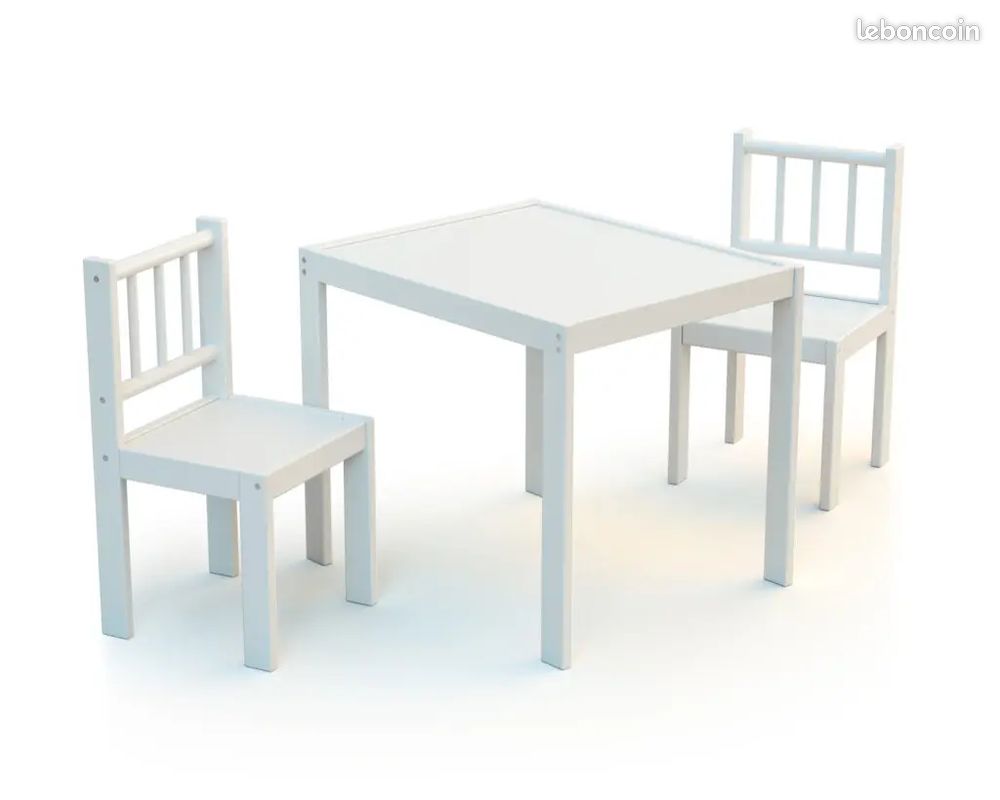 Table bureau enfant et 2 chaises neuves (image 1)