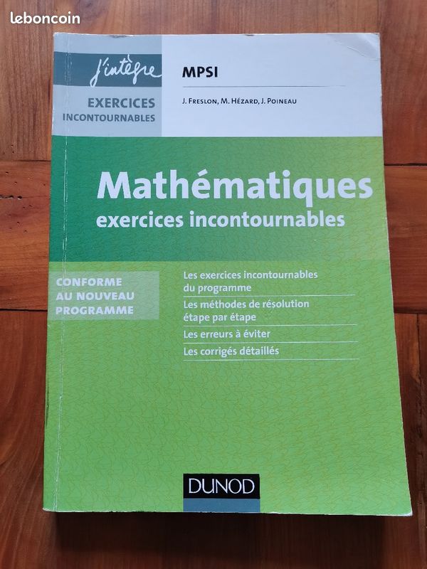 Mathématiques exercices incontournables MPSI (image 2)