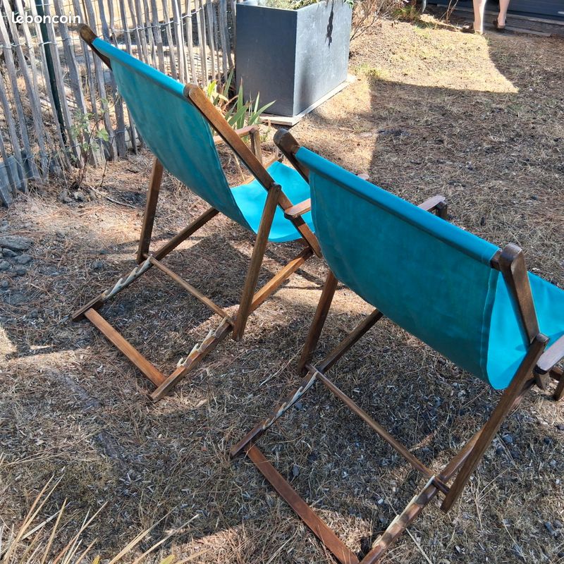 Lot de 2 chaises longues type chilienne (image 3)