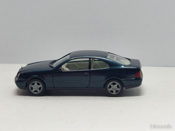 Herpa Mercedes-Benz CLK Bleu 1/43 - Miniature Métal Avec Boîte - Occasion