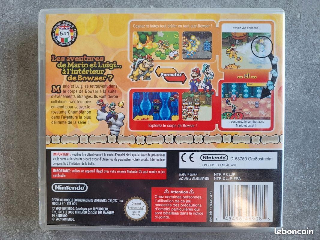 Nintendo DS - Boîte sans jeu - Mario Luigi : voyage au centre de Bowser (image 3)