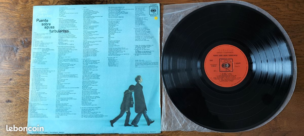LP Vinyle 33 T Simon and Garfunkel "Puente Sobre Aguas Turbulentas" (Bridge) (image 2)