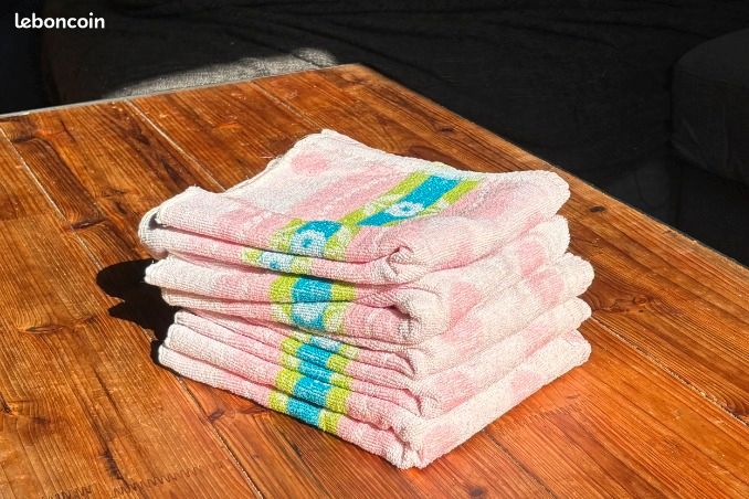 Lot 8 serviettes de bains roses (image 1)
