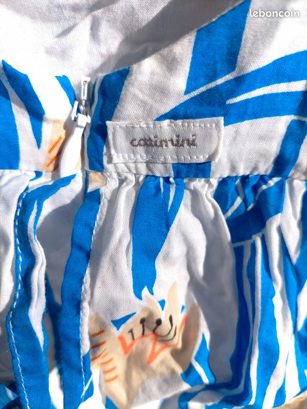 Robe CATIMINI Fille 6 Ans Neuve Avec étiquettes - Bleu, Manches Longues, Coton Mélangé
