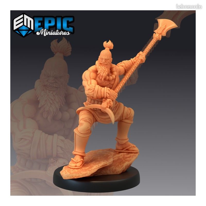 Figurines JdR à peindre - Set de jeu de rôles : 3 Humains Moines (image 2)