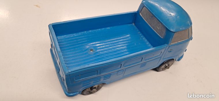 Miniature Tomte Laerdal VW T1 Bulli Rouge - Roues Bleu Marine - 1/30 Occasion