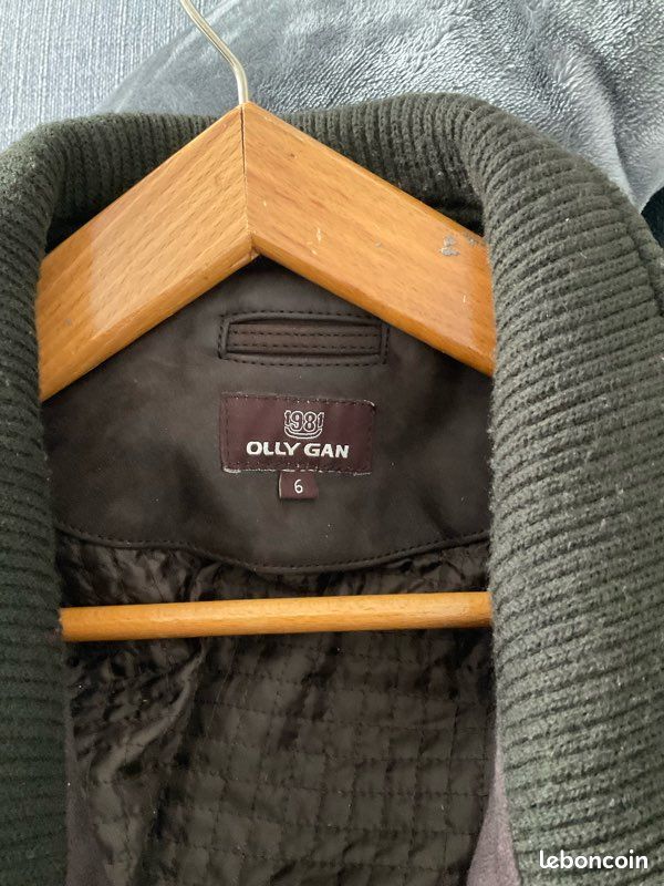 Veste cuir homme, marque Olly Gan, couleur marron, taille - Main Image