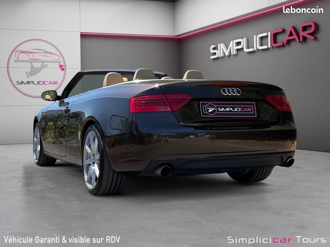 AUDI A5 FACELIFT CABRIOLET 2.0 TFSI 211 S LINE MULTITRONIC 211Ch CONFIGURATION RARE SONO B&O SIEGES CHAUFFANTS CLIM AUTO BI ZONE TELEPHONE AUDIO BT Garantie 12 mois (image 11)