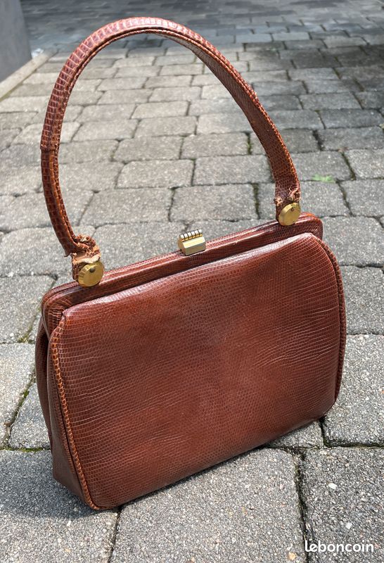 Sac à Main Vintage En Cuir Marron – Bandoulière Pratique Et Intemporelle Pour Femme