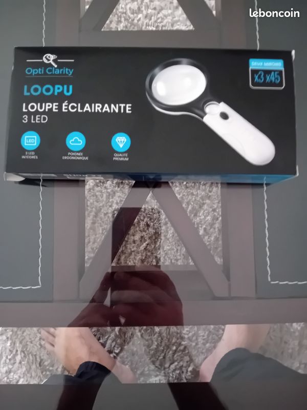 Loupe Avec Lumière Intégrée - Ergonomique, Idéale Pour Le Bricolage Ou La Lecture - Occasion