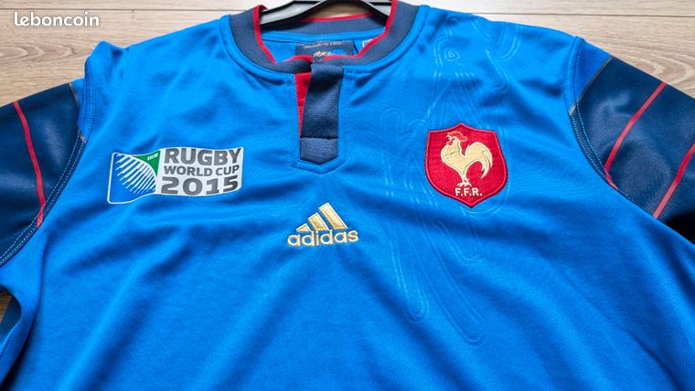 Maillot De Rugby Vintage équipe De France Domicile 2015 – Taille 7 (Adidas)