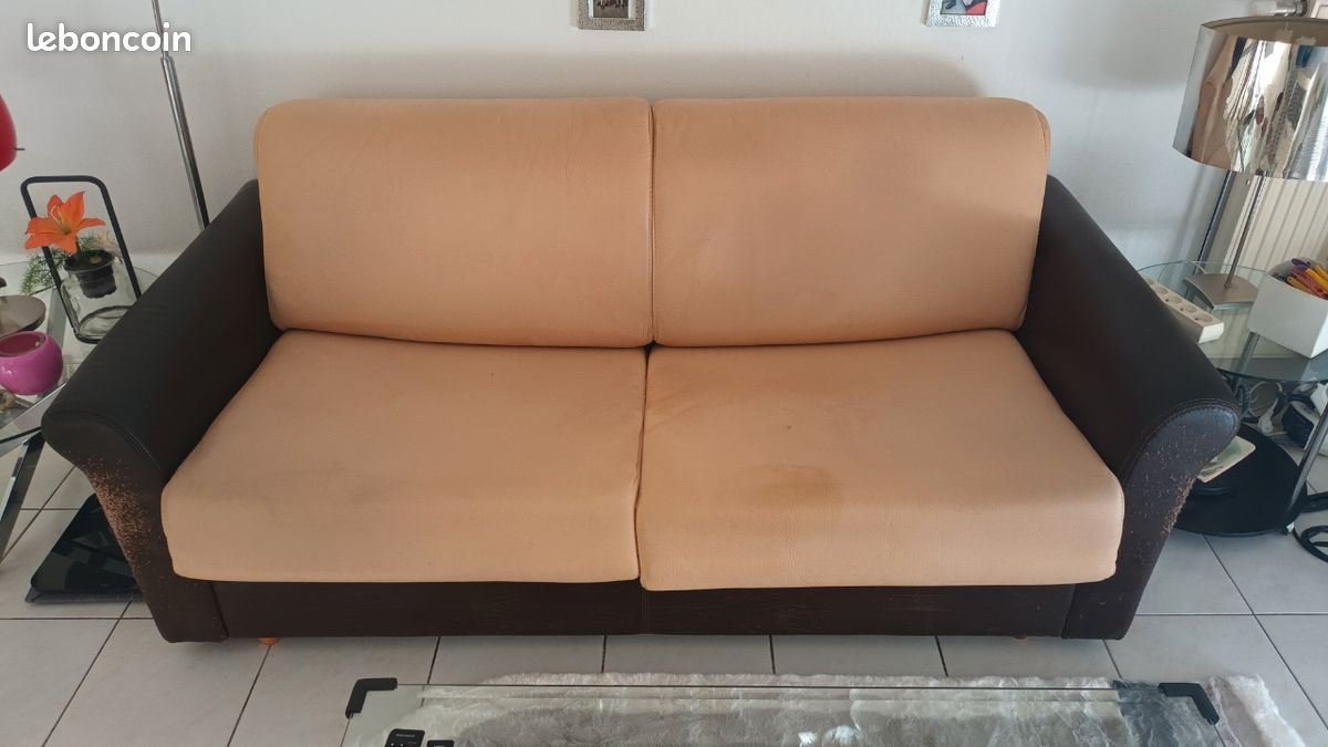 Canapé cuir convertible (image 2)