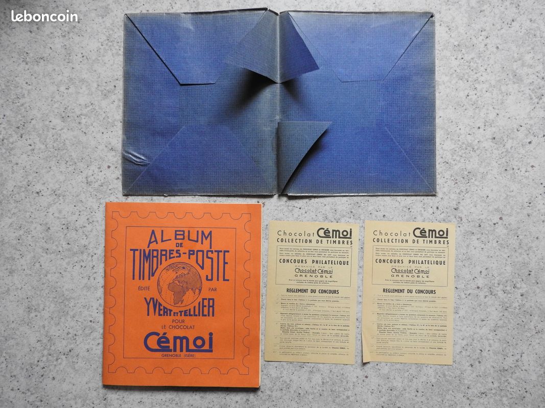 Ancien Petit Seau Décoré De Timbres Poste – Objet Déco Vintage