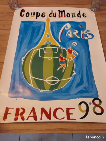 Affiche Coupe du Monde 1998, Nantes France 98, Coupe du Monde
