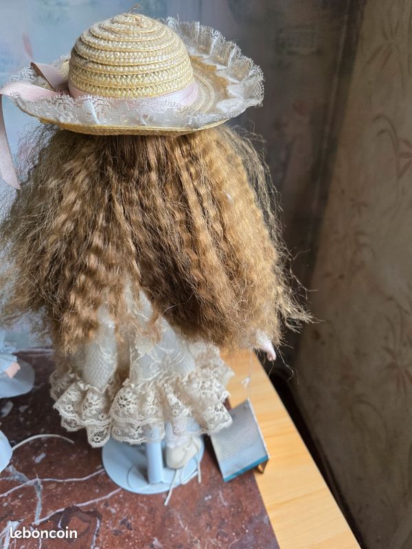 BONNET POUPON CELLULOID Petite Poupée Ancienne Mignonette All Bisque Doll EUR 2,00 - FR