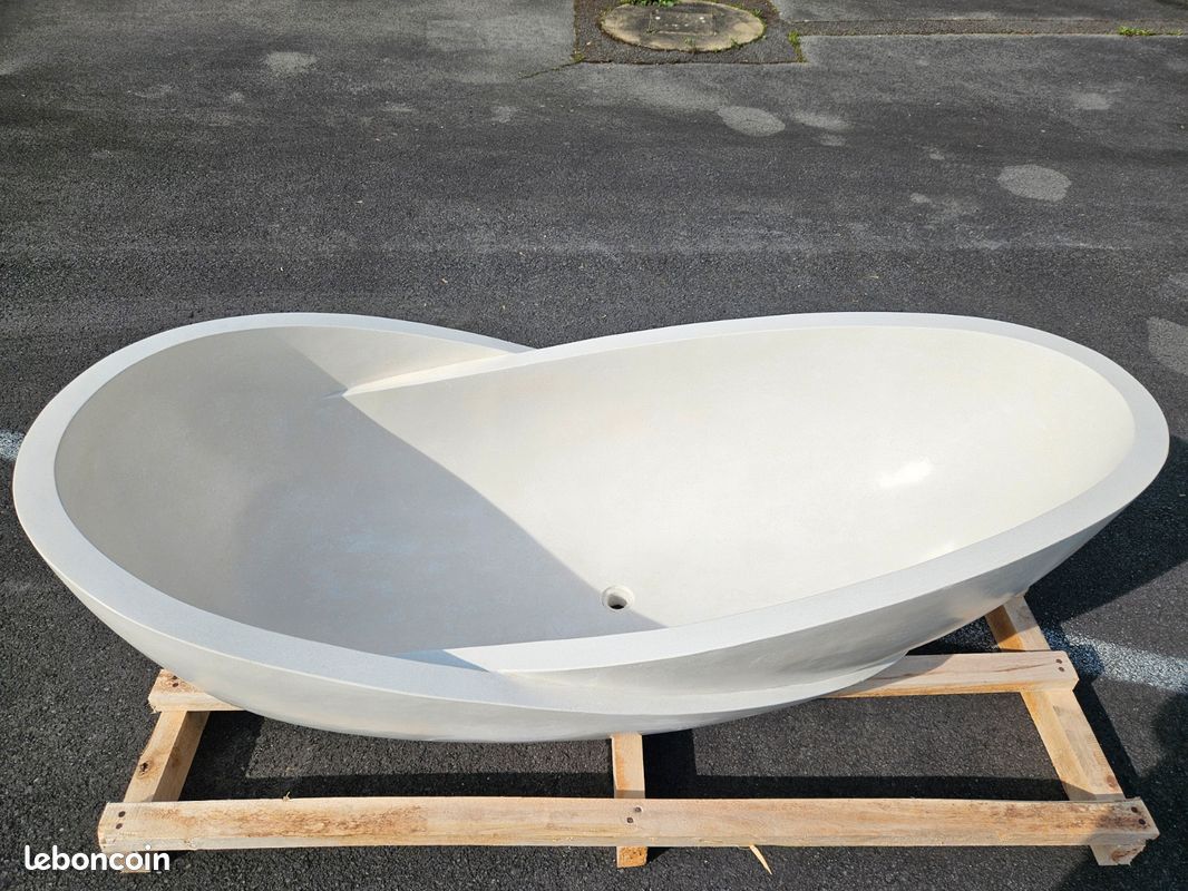 ❤️ Baignoire îlot en pierre massive – création moderne, introuvable dans le commerce (image 3)