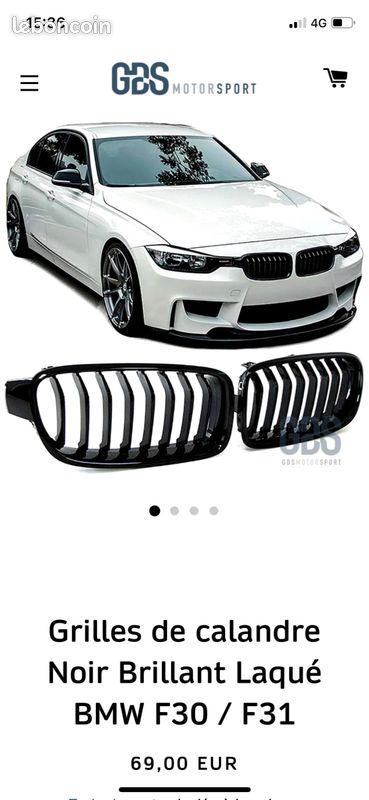 Grilles de calandres Noir Brillant Laqué BMW F30 / F31 – GDS Motorsport