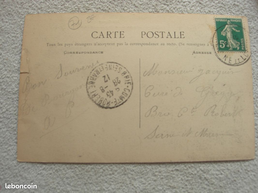 Cpa 1912, Buxy, Saone et Loire, chateau Bandin, fs91 (image 2)