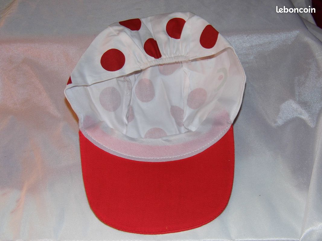 Casquette blanc à pois rouge Tour de France - Collection