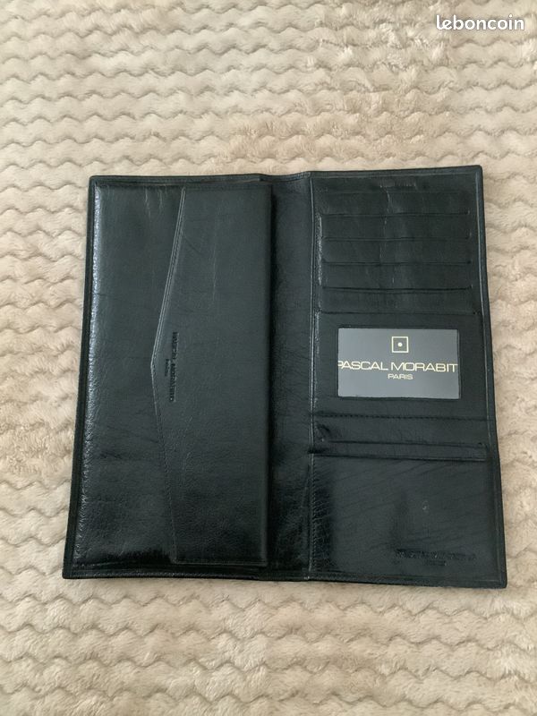 Portefeuille En Cuir Unisexe - Deux Volets - Pour Papiers, Billets, Pièces, Cartes