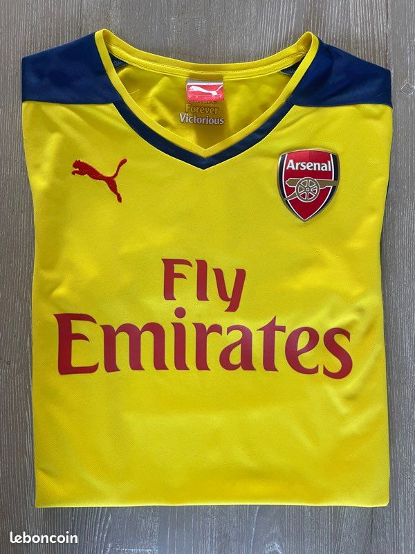 Maillot Arsenal Domicile 2014/2015 - Arteta - Taille XL - Occasion Très Bon état