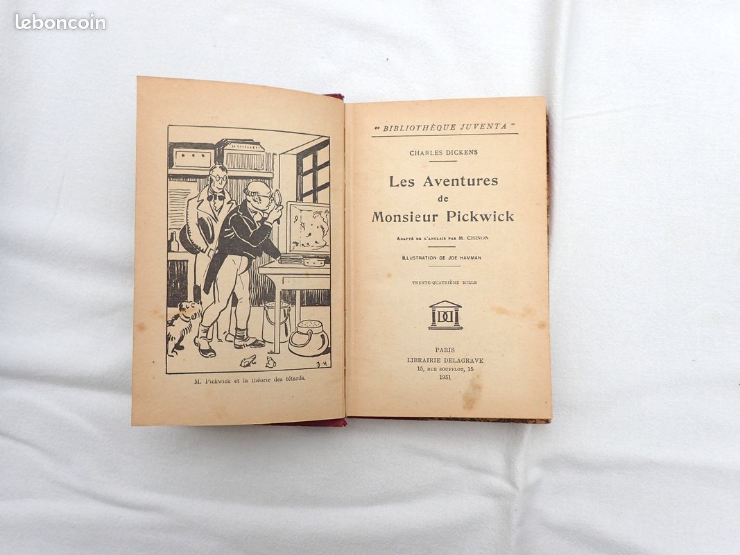 Les aventures de Monsieur Pickwick - Charles Dickens - Librairie Delagrave Bibliothèque Juventa - 1951 (image 4)