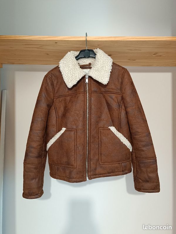 Mango Veste Mouton Veste MANGO Taille M, Imitation Peau De