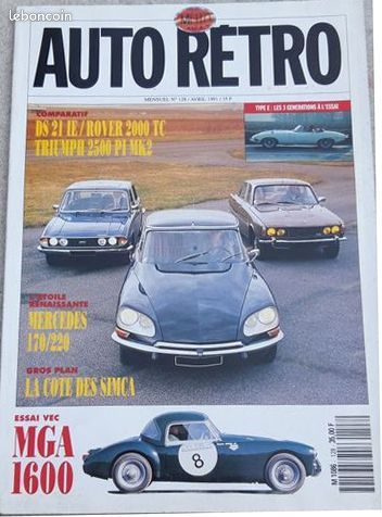 Mercedes 170 / 220 Auto rétro N° 128 d'avril 1991 (image 1)