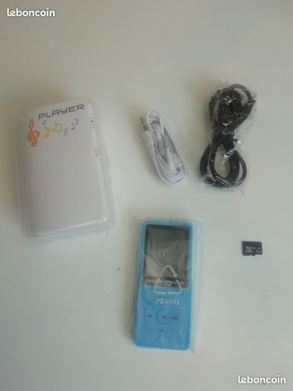 Lecteur baladeur mp3 bleu 16 go+fm (image 3)