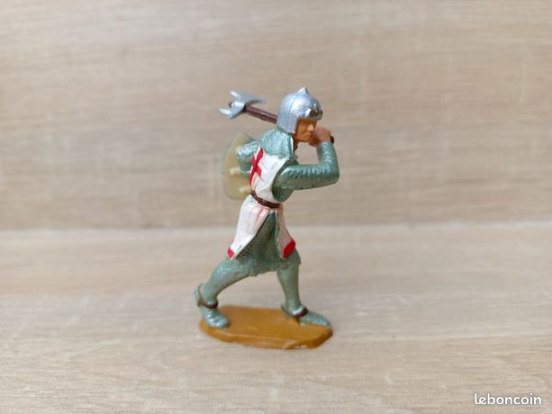 Figurine Starlux Moyen-Âge - Chevalier En Armure, Série 62, Réf 6038 (socle Or)