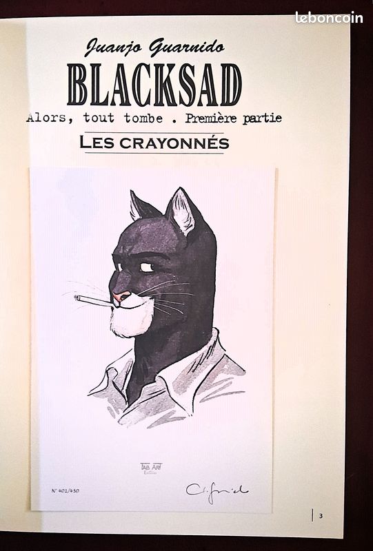 BD BLACKSAD T6 [1ère partie] Crayonnés + ex-libris signé (image 4)