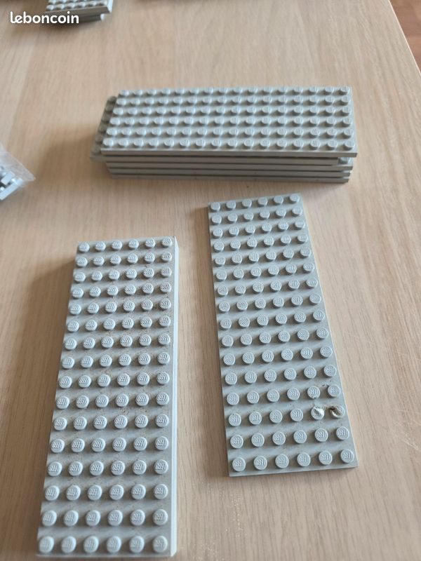 Lot de plaques legos gris anciens annee 60/70 (image 10)