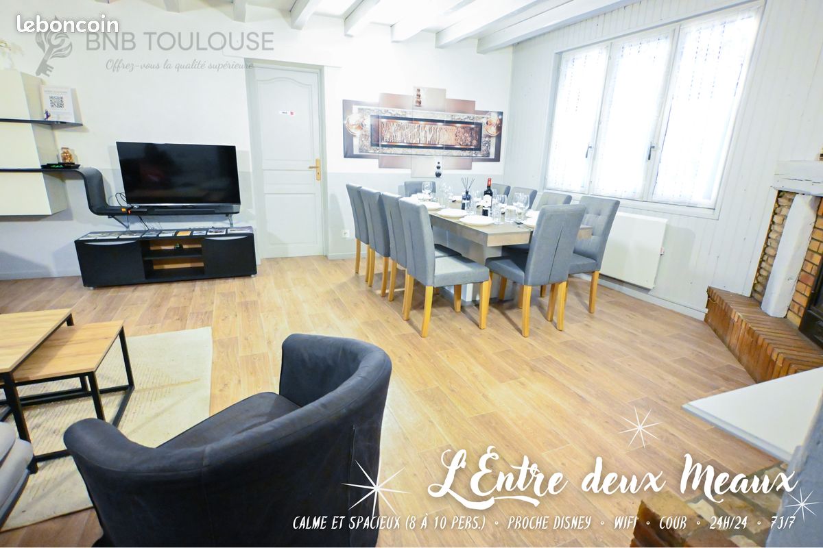 ⭐ Entre deux Meaux ⭐ Proche Disneyland Paris ⭐ 8 à 10 personnes ⭐ WiFi ⭐ 24h/24 ⭐ 7j/7 ⭐ (image 3)