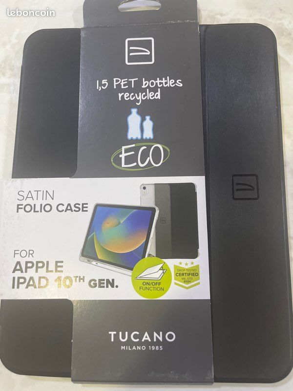 Housse pour tablette iPad 10-ème génération Tucano Gris Anthracite (image 1)