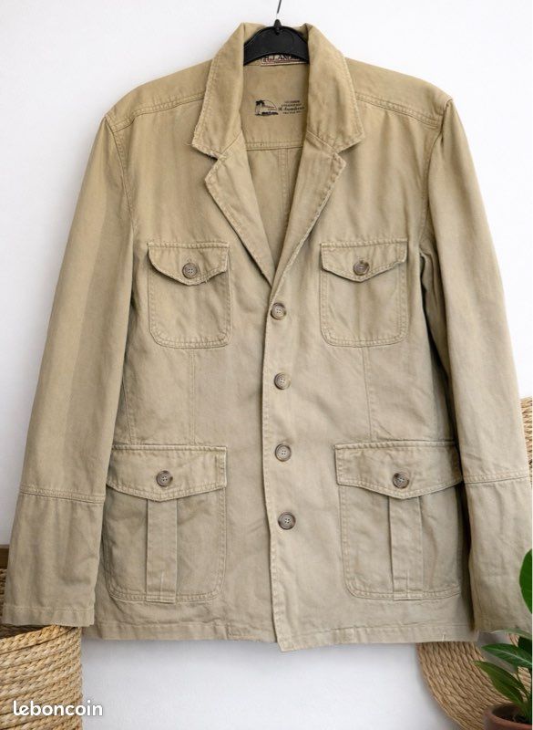 Veste De Chasse Vintage Cabela's 6-086 - Kaki Beige Taille XL Ceinturée