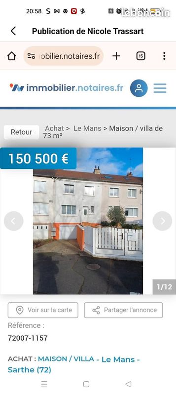 Maison 4 pièces 73 m² · au Mans · 73 m² · 140 000 €