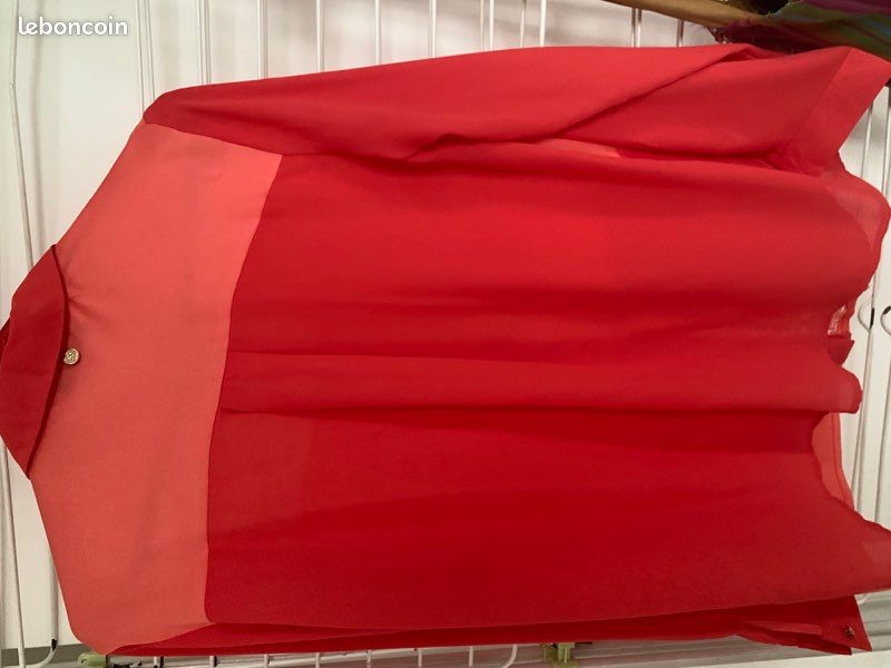 Chemisier neuf T38 polyester et dentelle Jus d’orange neuf jamais porté 38 (image 8)