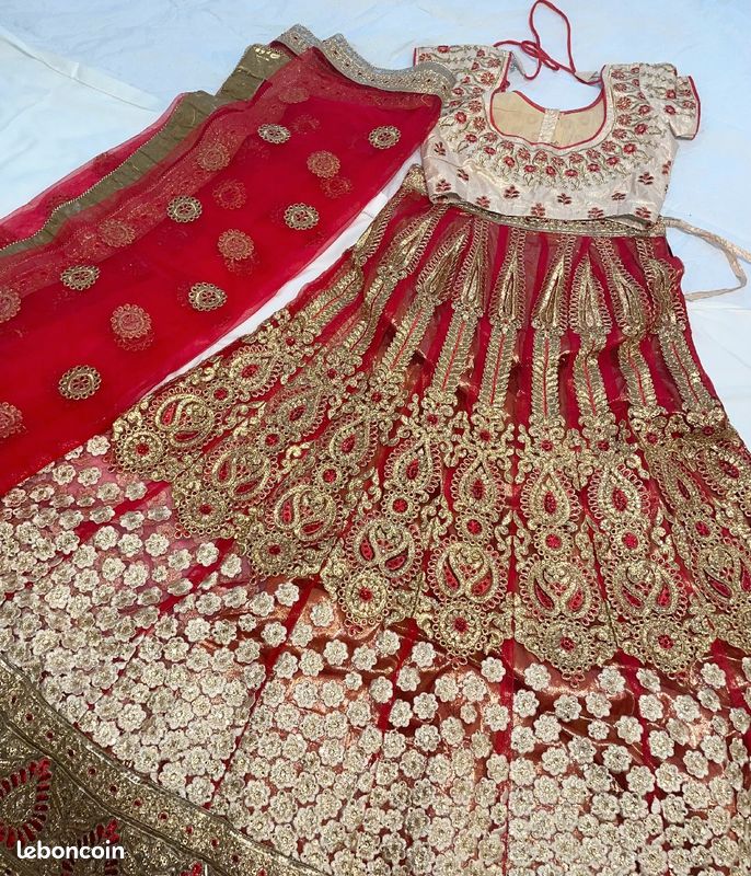 Robe Indienne traditionnelle lehenga (13-14ans) Vêtements