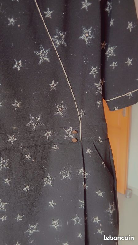 Robe Miss Captain - Femme - Taille 36 - Gris - Manches Longues - Coton Mélangé