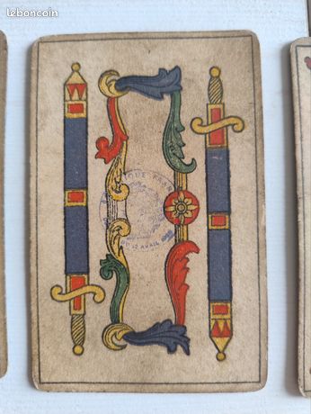 Jeu De Cartes D'Aluette Grimaud - Jeu De La Vache - Ancien - Vendée