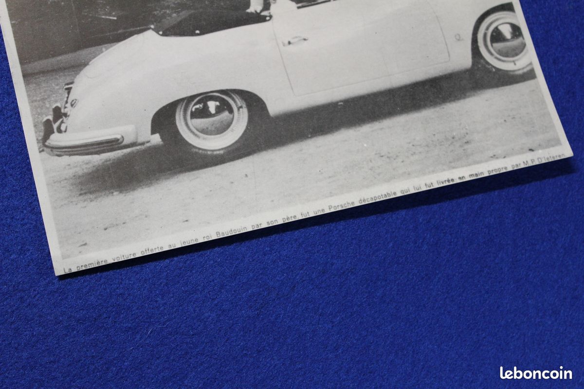 Porsche 356 Cabriolet gris 3/4 avant droit vue de haut / Rallye de