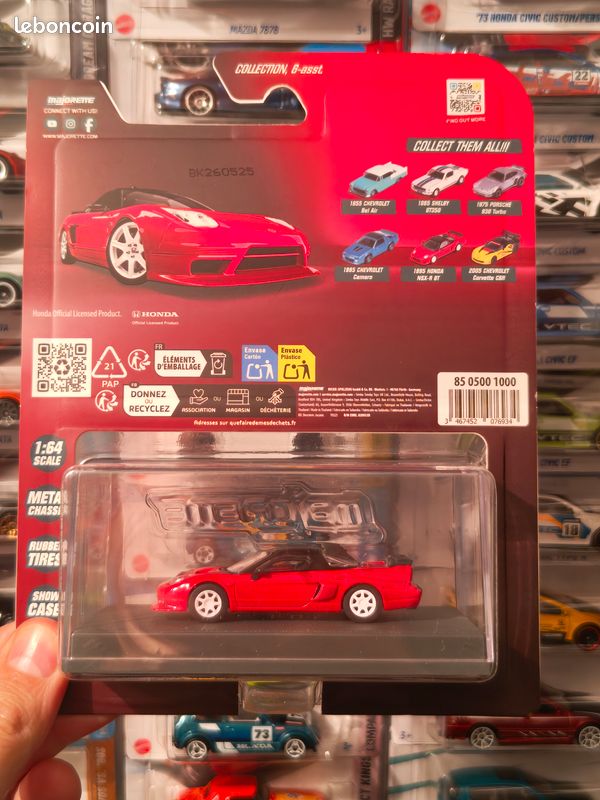 Voiture Miniature Majorette Honda NSX Rouge - Échelle 1/60 - Série 200 - Modèle Neuf