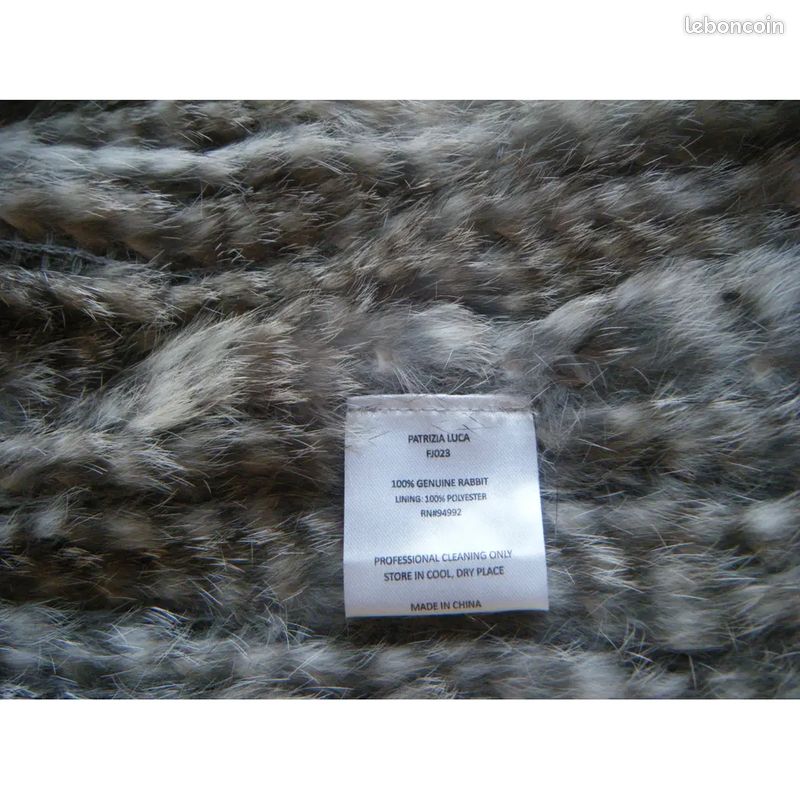 Patrizia Luca joli gilet fourrure lapin gris TS (image 5)