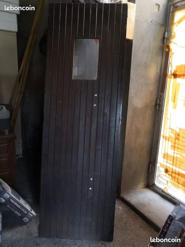Porte de garage bois hauteur 2m larg. 58+66+66+56 cm (image 4)