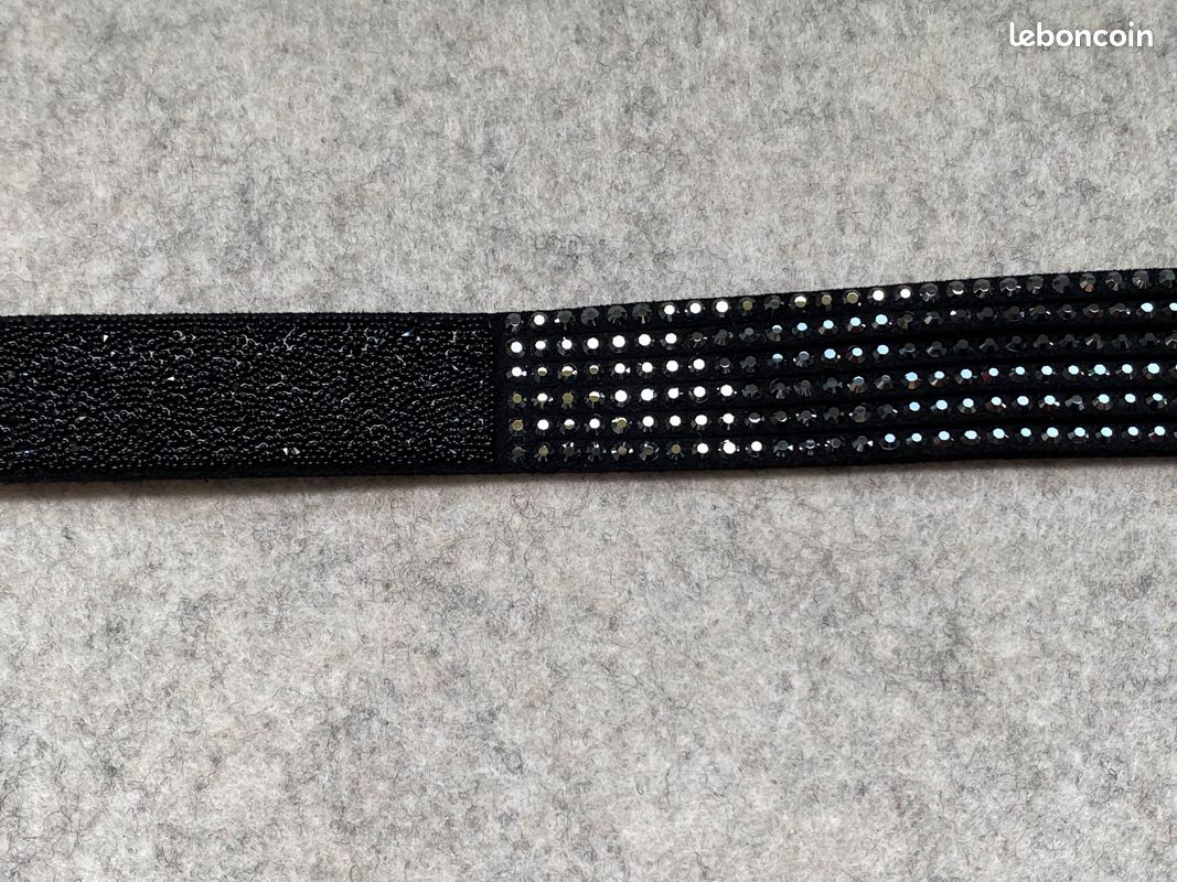 Bracelet noir Swarovski 2 tours (image 1)