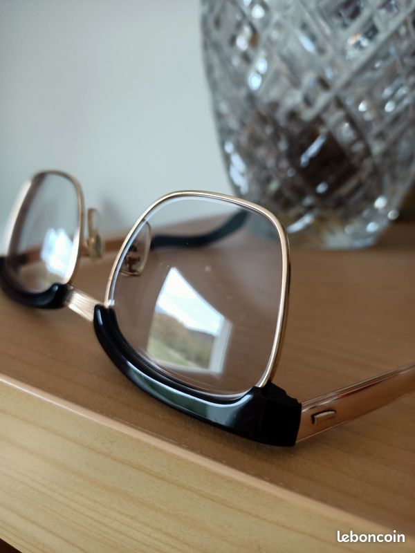 Monture De Lunettes Vintage Années 60 - Paget Morel - Carrée Dorée - Occasion