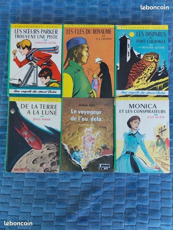 Lot de 6 livres anciens de la collection bibliothèque verte tbe (image 1)
