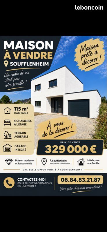 Maison 5 pièces 115 m² · à Soufflenheim · 115 m² · 329 000 €