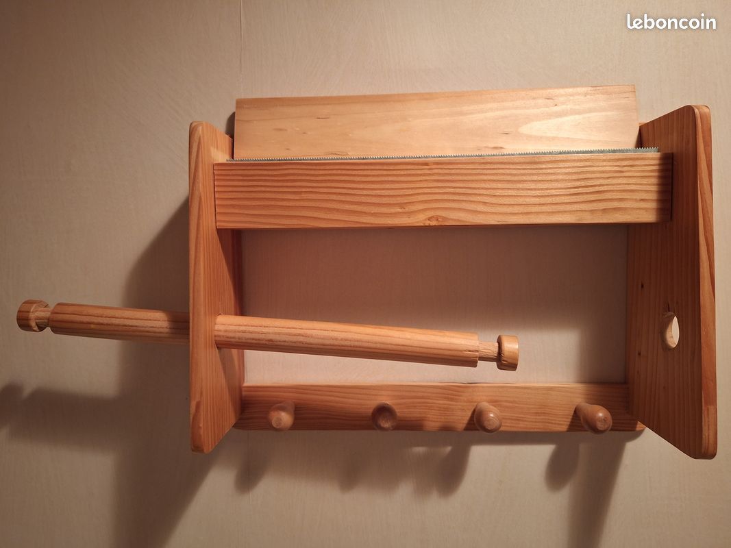 Etagère cuisine bois avec dérouleurs (image 3)