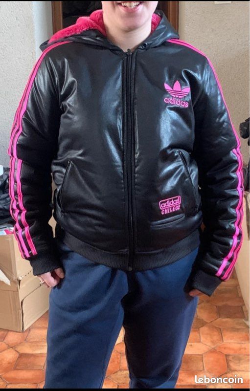 Adidas Chile 62 Veste Adidas Rose Et Noir Femme Blouson Adidas